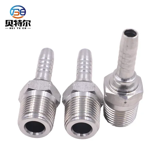 SAE 100 R1a 炭素鋼ストレート BSPP おねじフェルール油圧パイプ継手